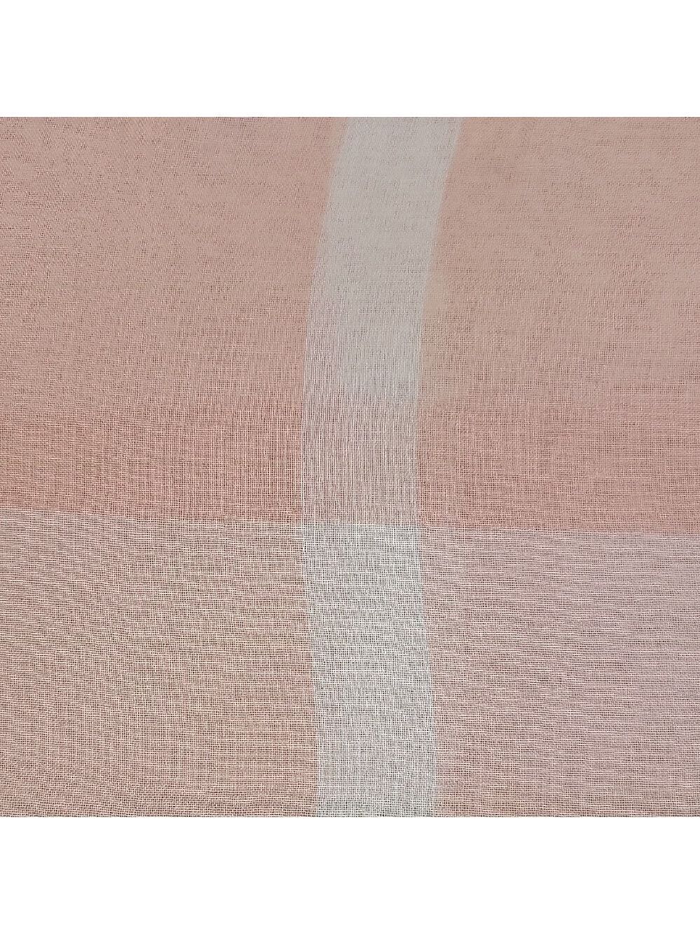 Talbots Peach And Cream Sheer Plaid Scarft NWOT